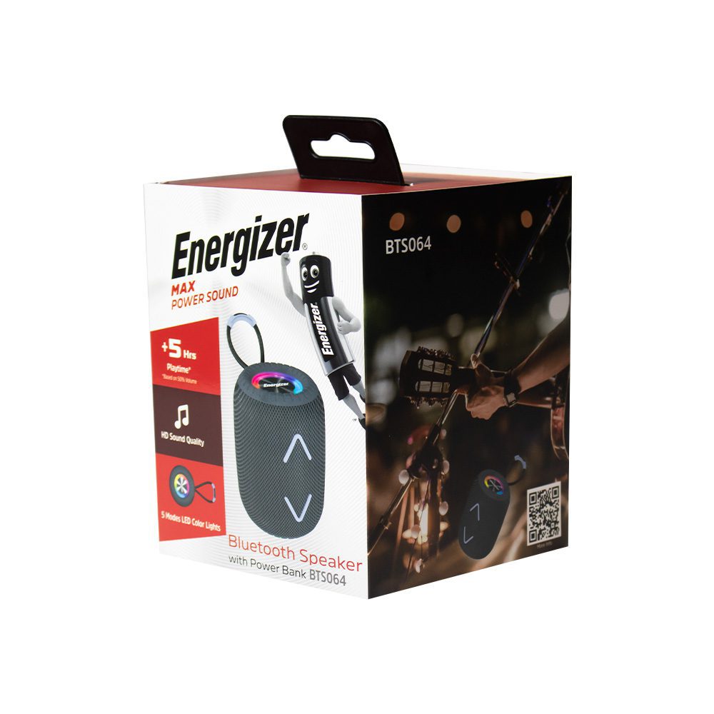 اسپیکر بلوتوثی قابل حمل Energizer مدل BTS064 اسپیکر بلوتوثی قابل حمل Energizer مدل BTS064
