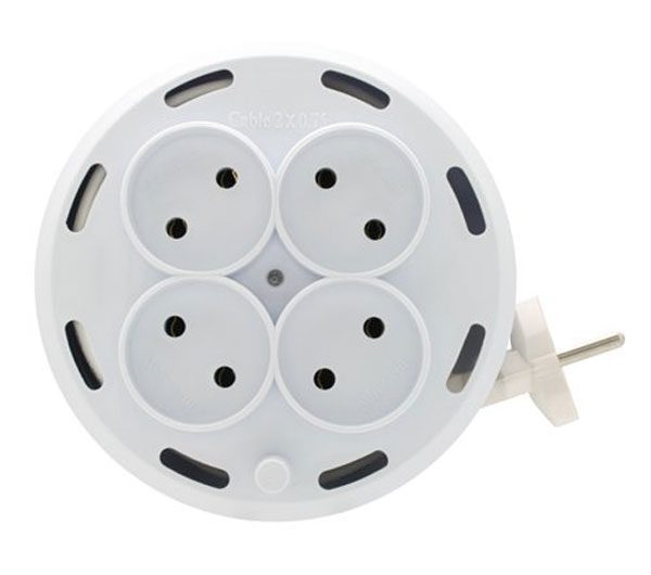 محافظ برق 4 خانه Omega سیم جمع شو طول 7 متر