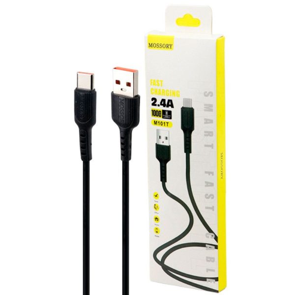 کابل TYPE-C فست شارژ Mossory M101T 2.4A 1m