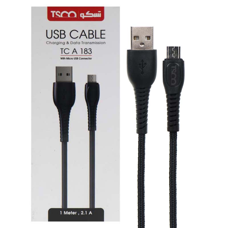 کابل تبدیل USB به Microusb تسکو مدل TCA 183 طول 1 متر 3 کابل تبدیل USB به Microusb تسکو مدل TCA 183 طول 1 متر