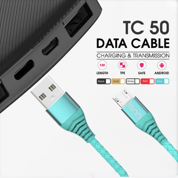 کابل تبدیل USB به microUSB تسکو مدل TC 50 طول 0.9 متر