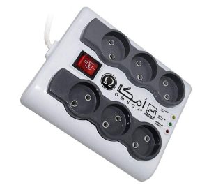 محافظ برق کامپیوتر Omega مدل P6000 طول 3 متر 1 محافظ برق کامپیوتر Omega مدل P6000 طول 1.5 متر