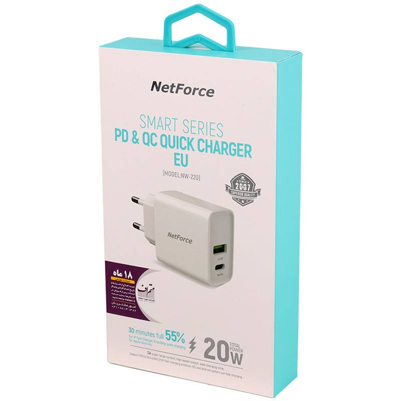 شارژر دیواری نت فورس مدل NW-220 PD 20W
