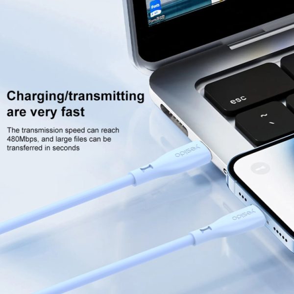 کابل تبدیل Type-C به Lightining یسیدو مدل CA151 طول 1 متر