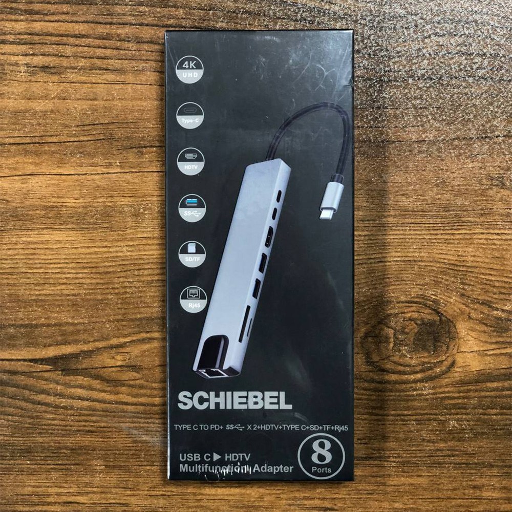 تبدیل چند کاره schiebel به Type C با 8 پورت مجزا تبدیل چند کاره schiebel به Type C با 8 پورت مجزا