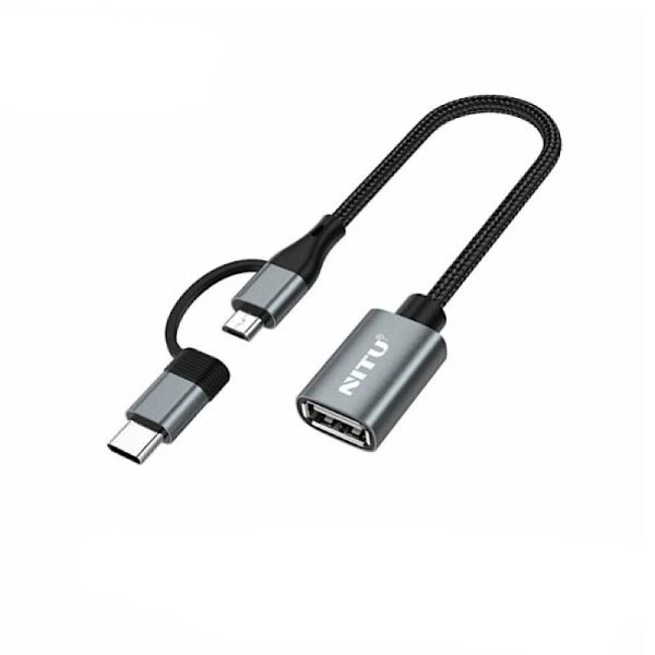 تبدیل نیتو مدل NTCN21 جک Micro و Type-C به USB