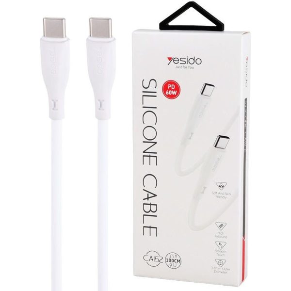 کابل تبدیل Type-C PD 60W به Type-C یسیدو مدل CA152 طول 1 متر
