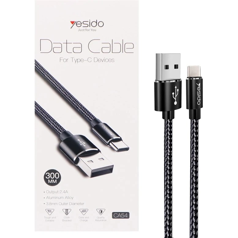 کابل تبدیل USB به USb TypeC یسیدو مدل CA54 طول 30 سانتی متر کابل تبدیل USB به USb TypeC یسیدو مدل CA54 طول 30 سانتی متر