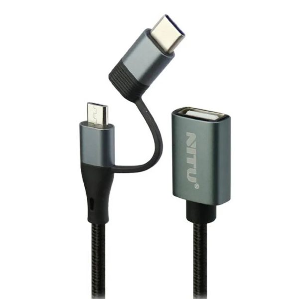 تبدیل نیتو مدل NTCN21 جک Micro و Type-C به USB