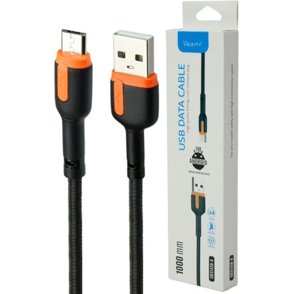 کابل تبدیل USB به MicroUSB وریتی مدل CB31420A طول 1 متر