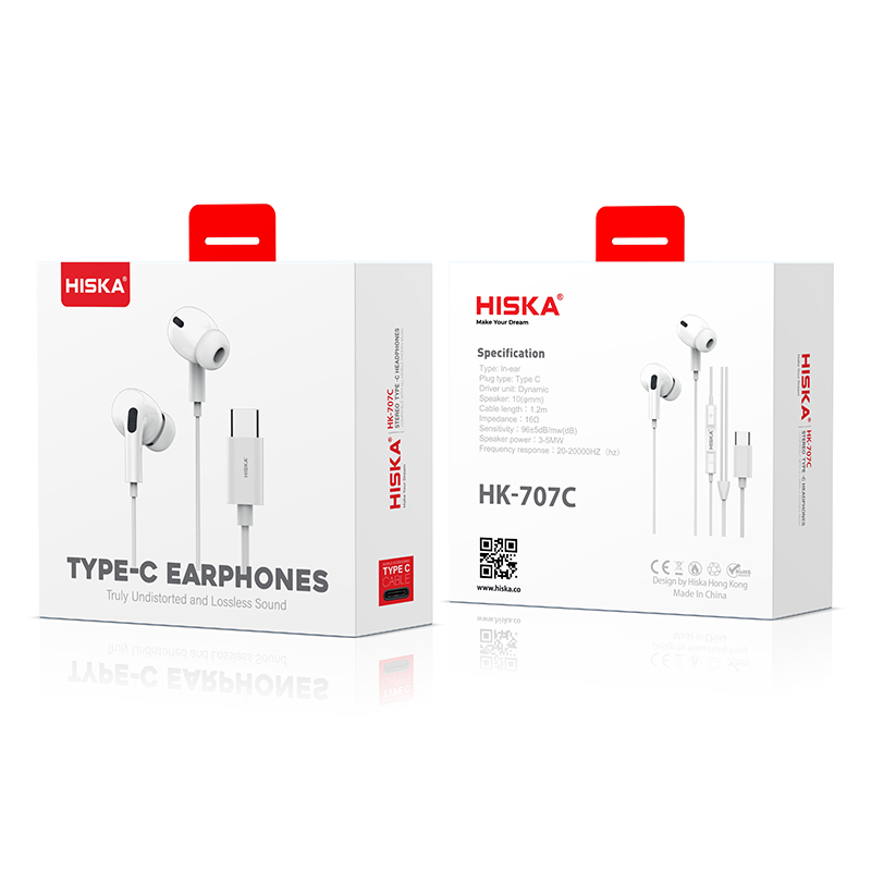 هندزفری سیمی Type-C هیسکا مدل HK‑707C 2 HK‑707C