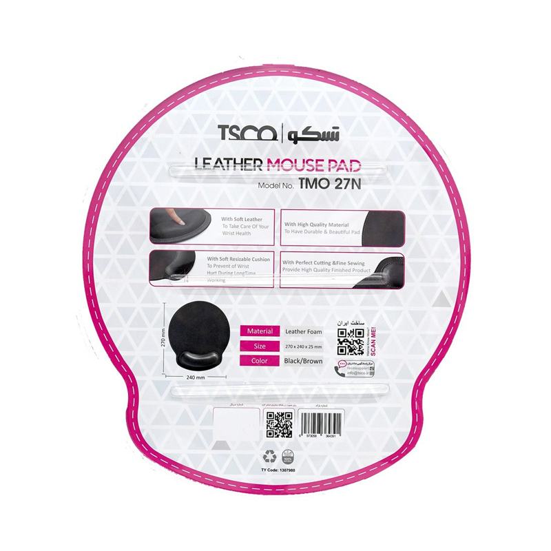موس پد تسکو مدل TSCO TMO 27n 1 موس پد تسکو مدل TSCO TMO 27n